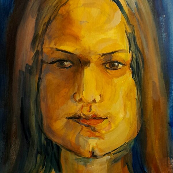 Kovács Krisztina: Nagyítás - akril, papír 45x23