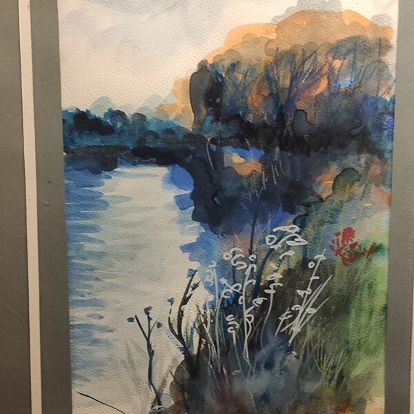 Lachner Zoltán: Fények kavalkádja - akvarell 40x30