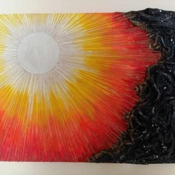 Réthey-Prikkel Billa: Fény diadala - vegyes technika 40x40