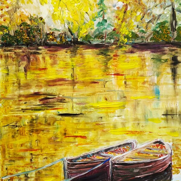 Szűcs Ildikó Őszi színek,50x30 cm,akril,farostlemez,