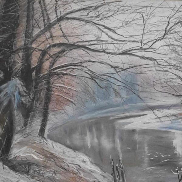 Viszlai TÉLI SZÉPSÉG, 35X40, KARTON, PASZTELL