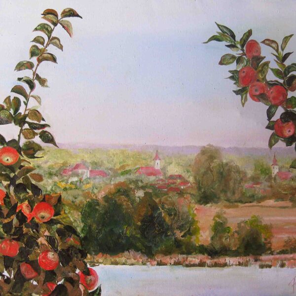 Fikner Piroska: A csémi hegyen -olaj