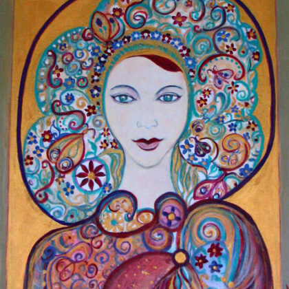 Póth-Vecsei Mária Tavaszi Madonna 60x50 cm akril