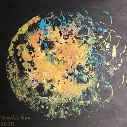 Vati Takács Éva És mégis mozog a Föld 40x50 cm akril