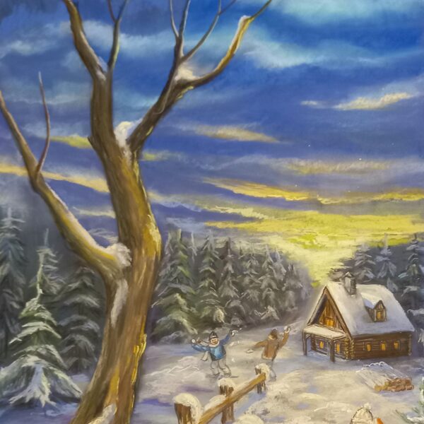 Kolozsváriné Ugrai Mária: Boldog nap, pasztell