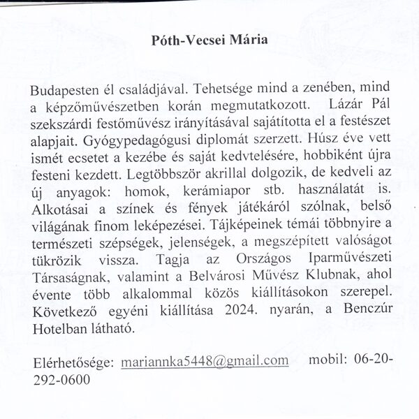 Póth-Vecscei Mária