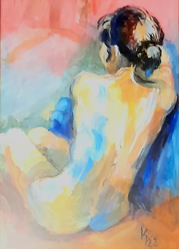 Kovács krisztina: Akt - akril, karton, 43x31