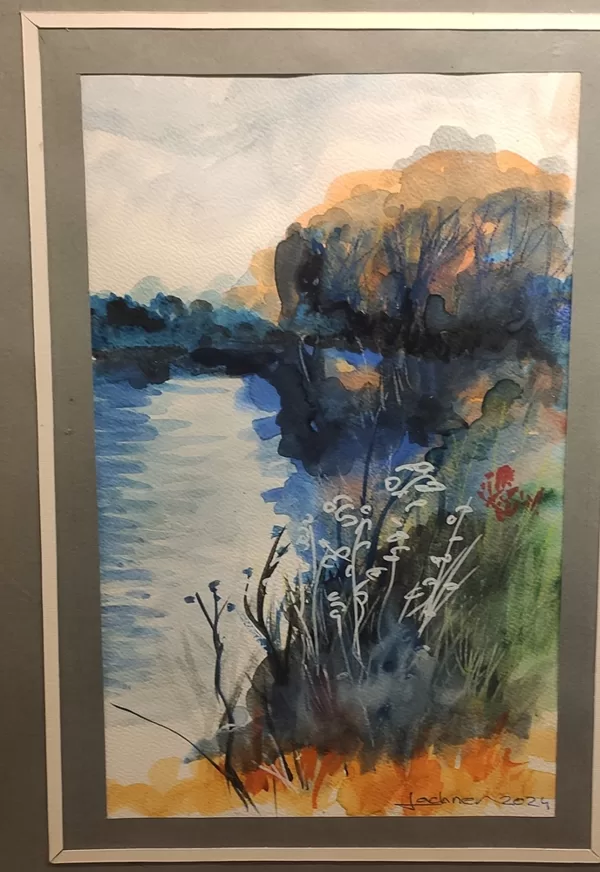 Lachner Zoltán: Fények kavalkádja - akvarell 40x30