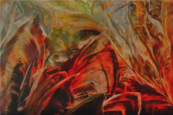 Komondi Magdi Titok 60x90 cm vegyes technika