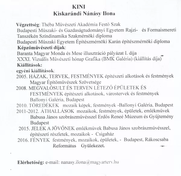 Kiskarándi Nánási Ilona KINI